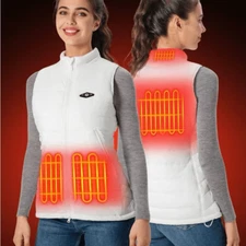 NWOT. WASOTO. Heated Vest For Women-White. Size Medium.