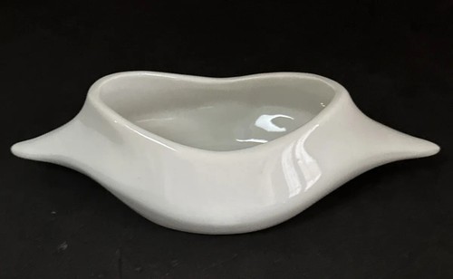 "Piatto vintage francese bianco porcellana granchio guscio ramoscello 6"" x 2 5/8" - Foto 10 di 10