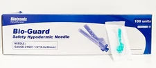 NEEDLE HYPODERMIC SAFETY 21G X 1 1/2", 100/UN