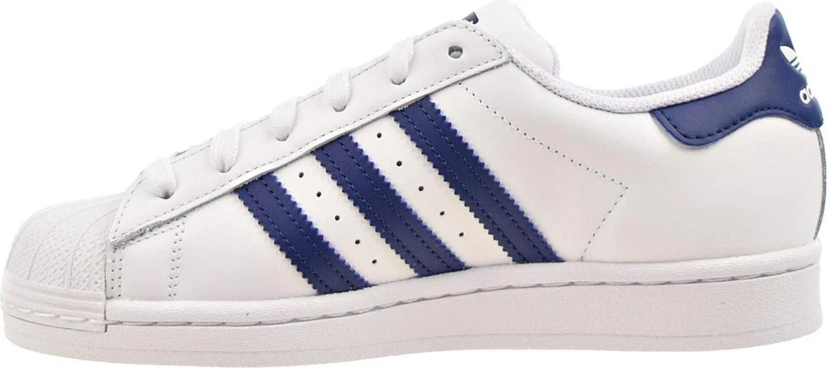 scarpe superstar bianche e blu