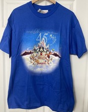 Disneyland 45th Anniversary T Shirt Size Large Blue Vintage Made In USA With Tag