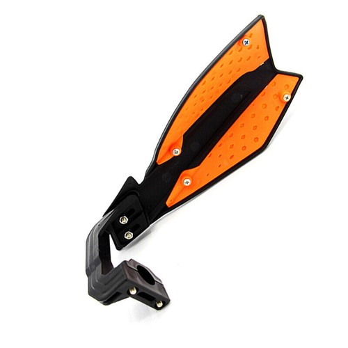 Wind Deflector Motorcycle Universal Orange+Black 7/8" Hand Guard Handlebars - Picture 7 of 12