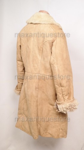 RED RKKA Army Sheepskin GUARD Coat Overcoat Soviet Fur TULUP USSR 54 size - Bild 9 von 18