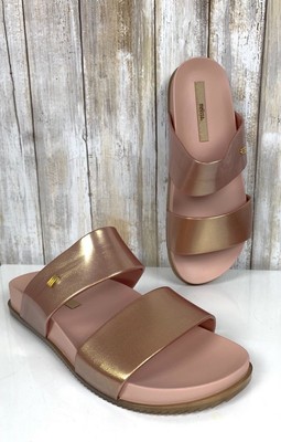 gold 2 strap sandals