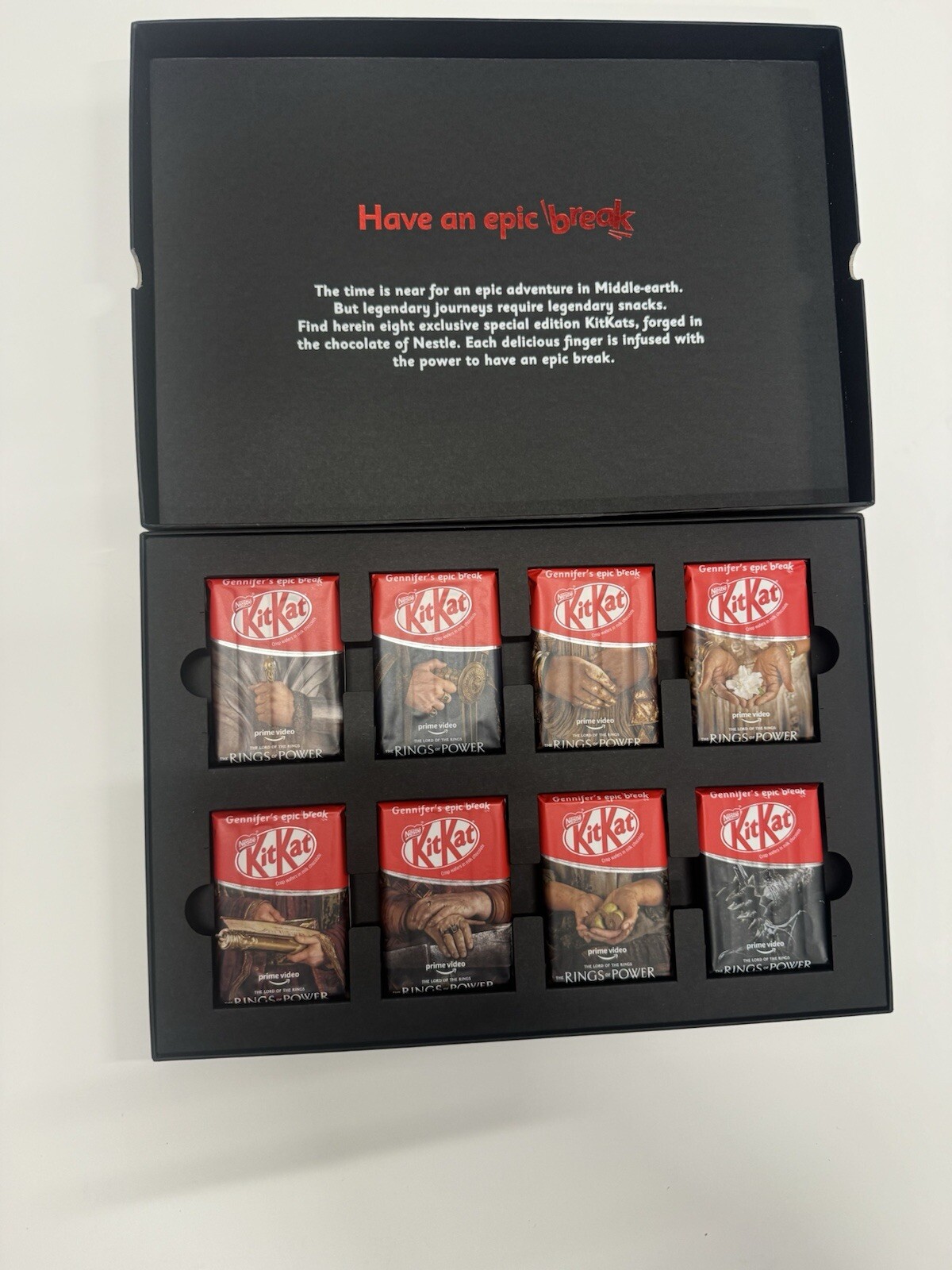 Rings Of Power kit kats From premiere Night Limited Edition GENNIFER’S Ticket