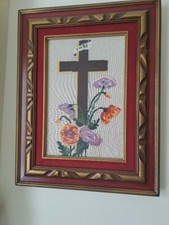 Gobelin Gobelin Kreuz Stickerei wundersch&ouml;n 100% HANDARBEIT