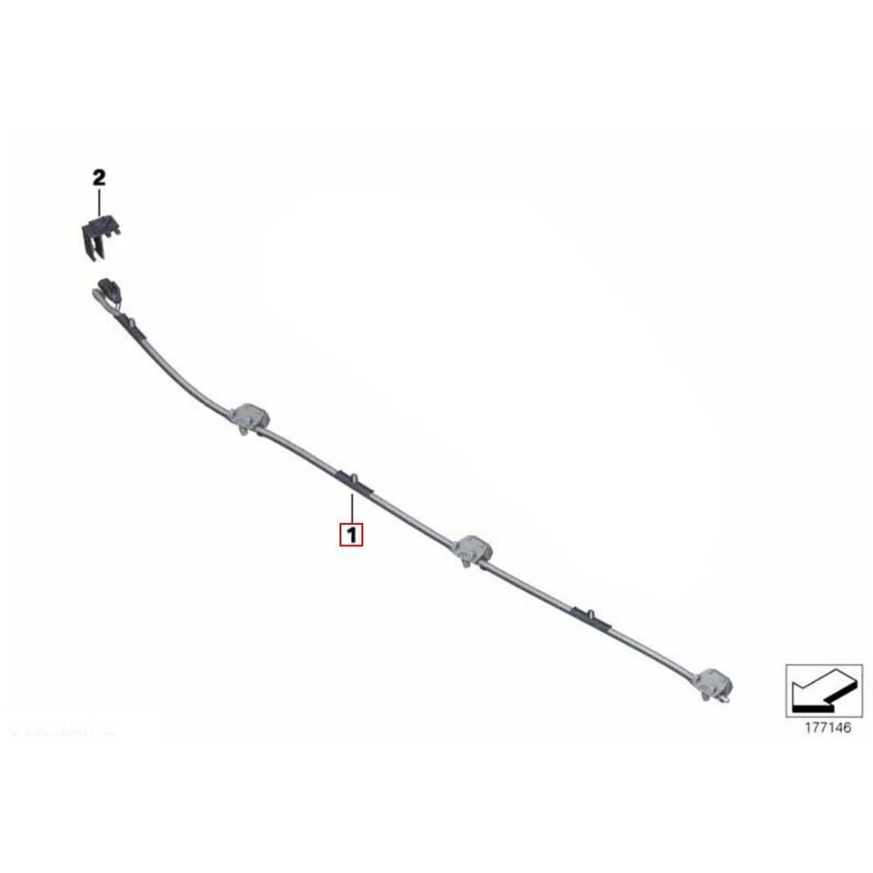 Windshield Washer Nozzle 61667202027 for BMW 740Li 750Li 760Li xDrive - Image 4 of 4