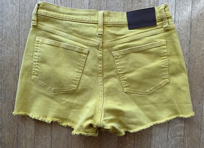 J.Crew - Short En Jean Jaune Décontracté Pour Femme - Taille 30S, Manchettes Denim, Coupe Mid-rise