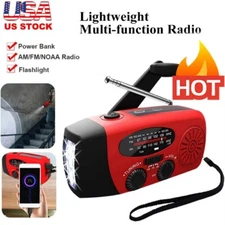 Emergency Hand Crank Radio with LED Flashlight Portable Radio Waterproof US