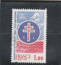 L461 FRANCE timbre Y&T N° 1885 de 1976 " Association des Francais lib " oblitéré