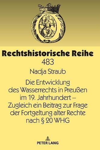 Thumbnail - Nadja Straub Die Entwicklung Des Wasserrechts In Preuen (gebundene