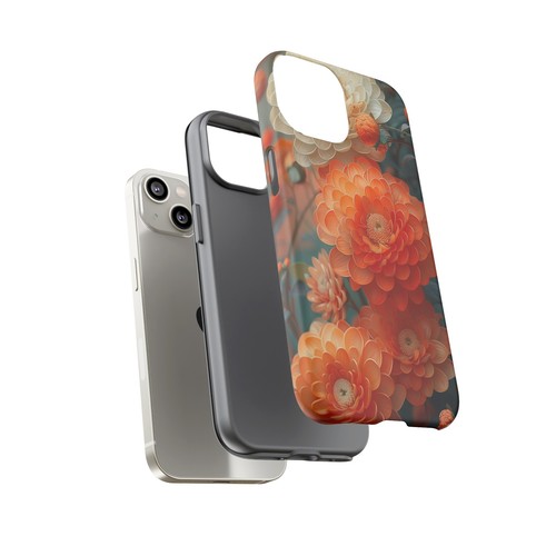 Orange Chrysanthemum Flower Phone Case for iPhone, Samsung Galaxy, Pixel - 第 56/173 張圖片
