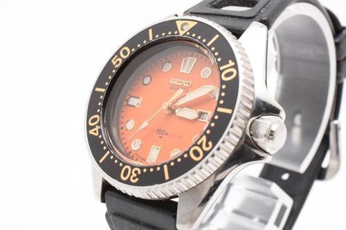 【EXC+5】SEIKO 2625-0010 Vintage 1981 Mini Diver 150m Orange Quartz aus Japan