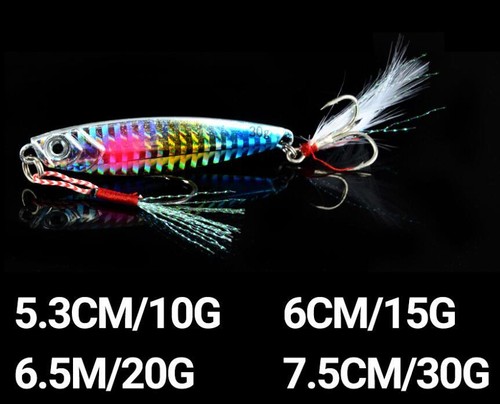1PCS Metal Jig Fishing Lures Spoon Sinking Sea Artificial Bait Wobblers Jigging - Picture 8 of 10