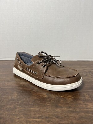 American Eagle Big Boys 173931 Size 4 Youth Brown Slip On Boat Shoe Flats