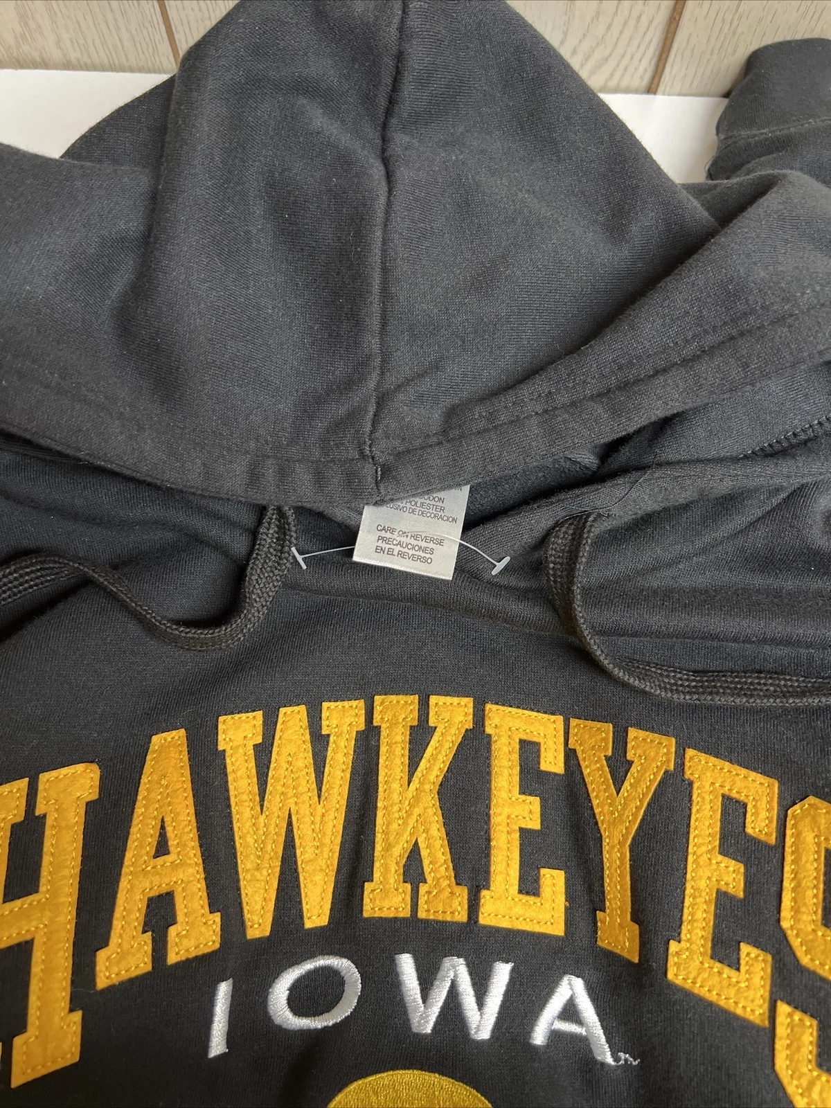 VETEMENTS Felpa con cappuccio Iowa Hawkeyes abbigliamento Knights taglia L nero giallo NCAA