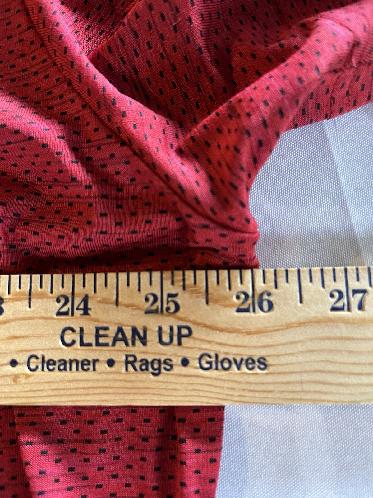 Reebok Performance Solid Red Black Dots Tee Golf … - image 7