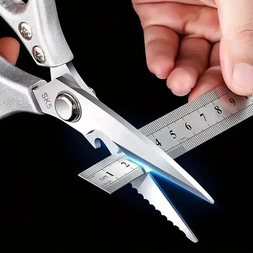 Kitchen Shears Heavy Duty Stainless Steel Scissors Fish Chicken Bone Beer Opener - Picture 5 of 9
