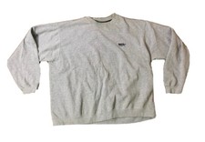 Vintage Mossimo Spell Out Pullover Sweatshirt Gray Crew Neck Size XL