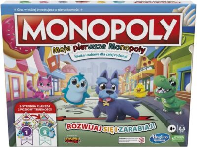 Monopoly Gra Planszowa, gra planszowa dla dzieci, 2-stronna plansza do gry, weso