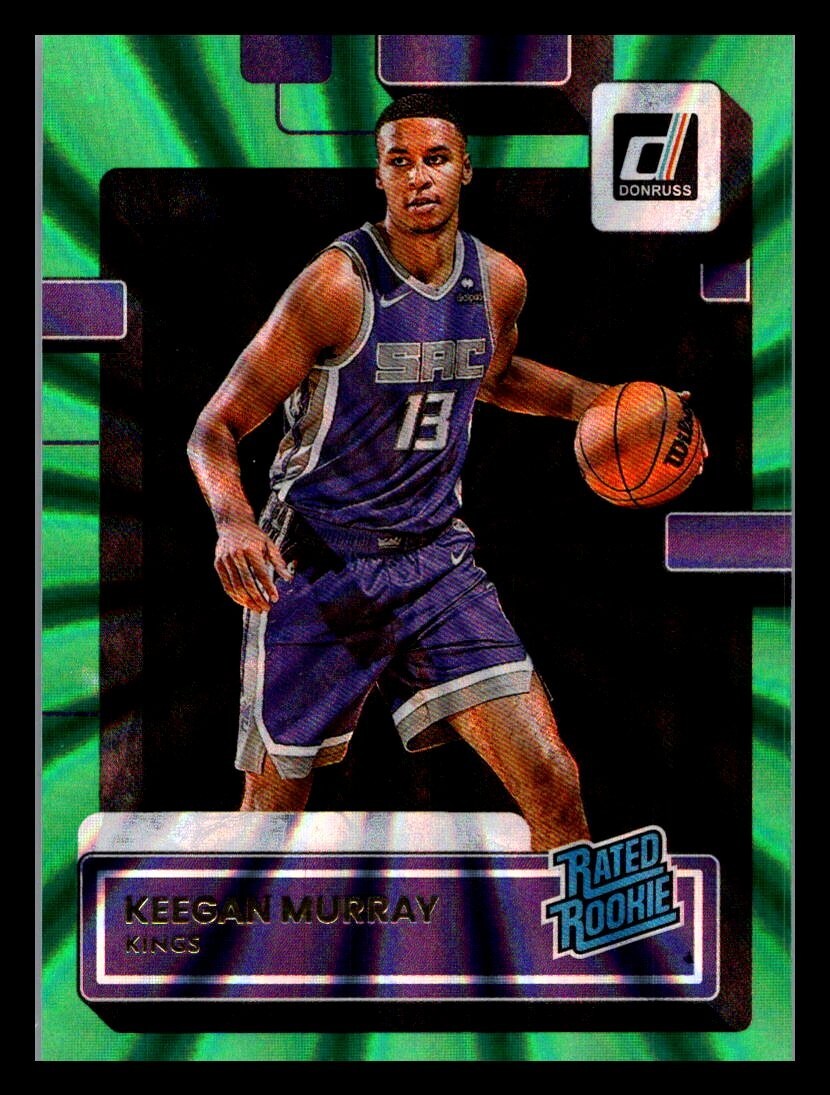 2022-23 Donruss Holo Green Laser #204 Keegan Murray RR Rated Rookie RC