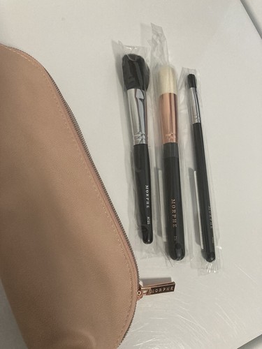 MORPHE Assorted Cosmetics MAKEUP BRUSH Set. R14, M503, M105, + Bag. New.