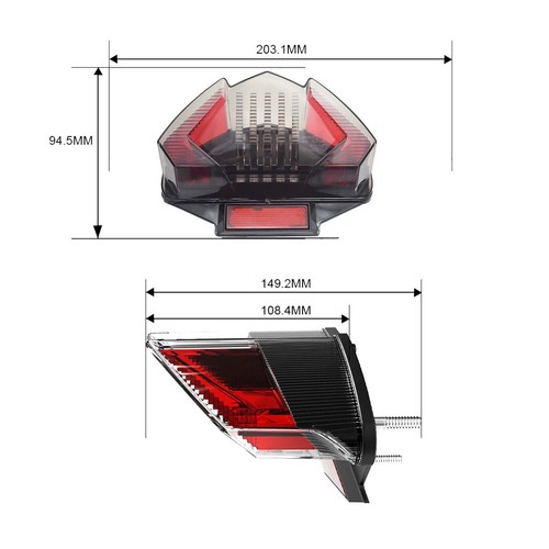 Fanale posteriore a LED per BMW F800S F800ST F800R F800GT R1200 GS F650 Dakar - Foto 3 di 12