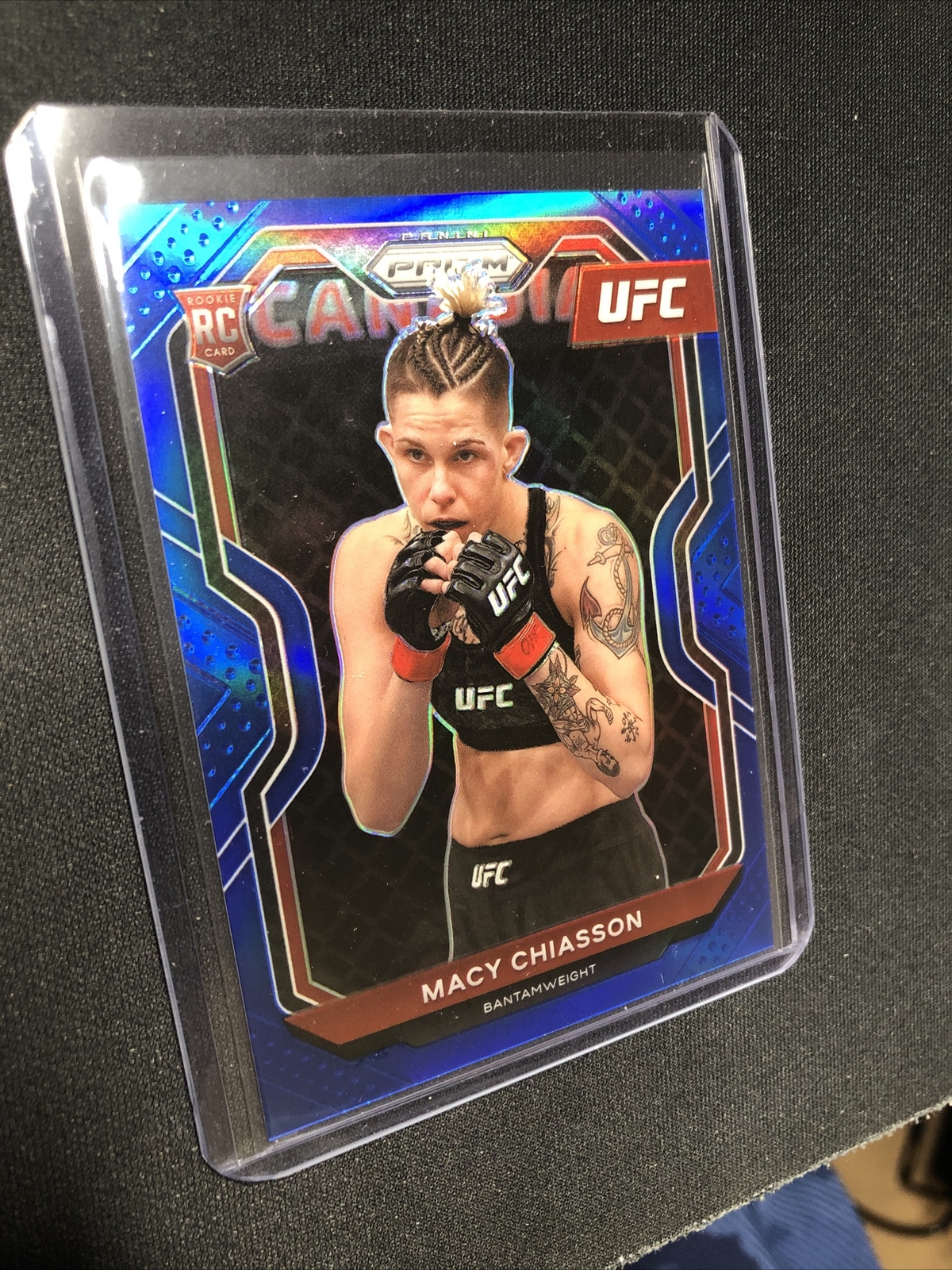 2021 Panini Prizm UFC Macy Chiasson Rookie Blue Prizm  /199 RC