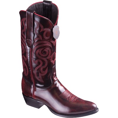 Men's Los Altos Cherry Camaleon Genuine Leather Round Toe Cowboy Western Boot D 