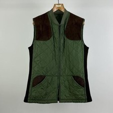 Vintage 90s Belstaff Hunting Liner Gilet Jacket Green Large