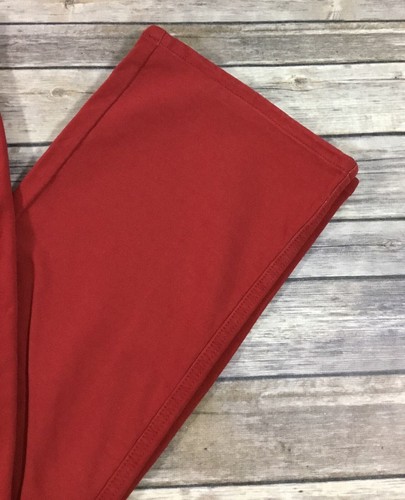 Quacker Factory Dream Jeannes Womens Solid Pants 4 Red Cotton Stretch A21015 210 - Picture 3 of 12