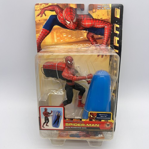 Toybiz Marvel Spider-Man 2 Rapid Punch SpiderMan Tobey Maguire 2004 Box Damage - Picture 2 of 14