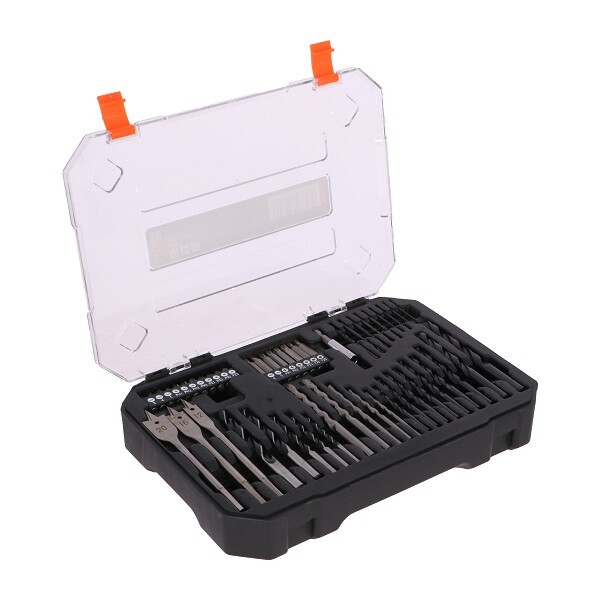 Faster Tools 8803 50-Teiliges Bohrer- Und Bit Set Metall, Holz, Beton Bithalter-image