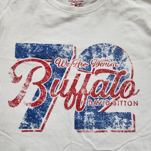 Buffalo David Bitton Men's Large Short Sleeve Graphic Print T-Shirt White - Picture 20 of 20
