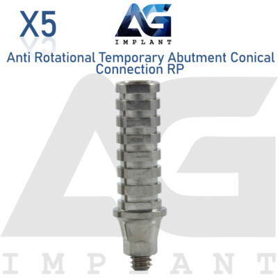 5 Titanium Temporary Abutment With Hex RP Conical Connection Dental 