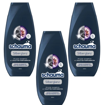 SCHWARZKOPF 3 x Schauma Silberglanz Shampoo Anti-Gelb-Stich 250ml