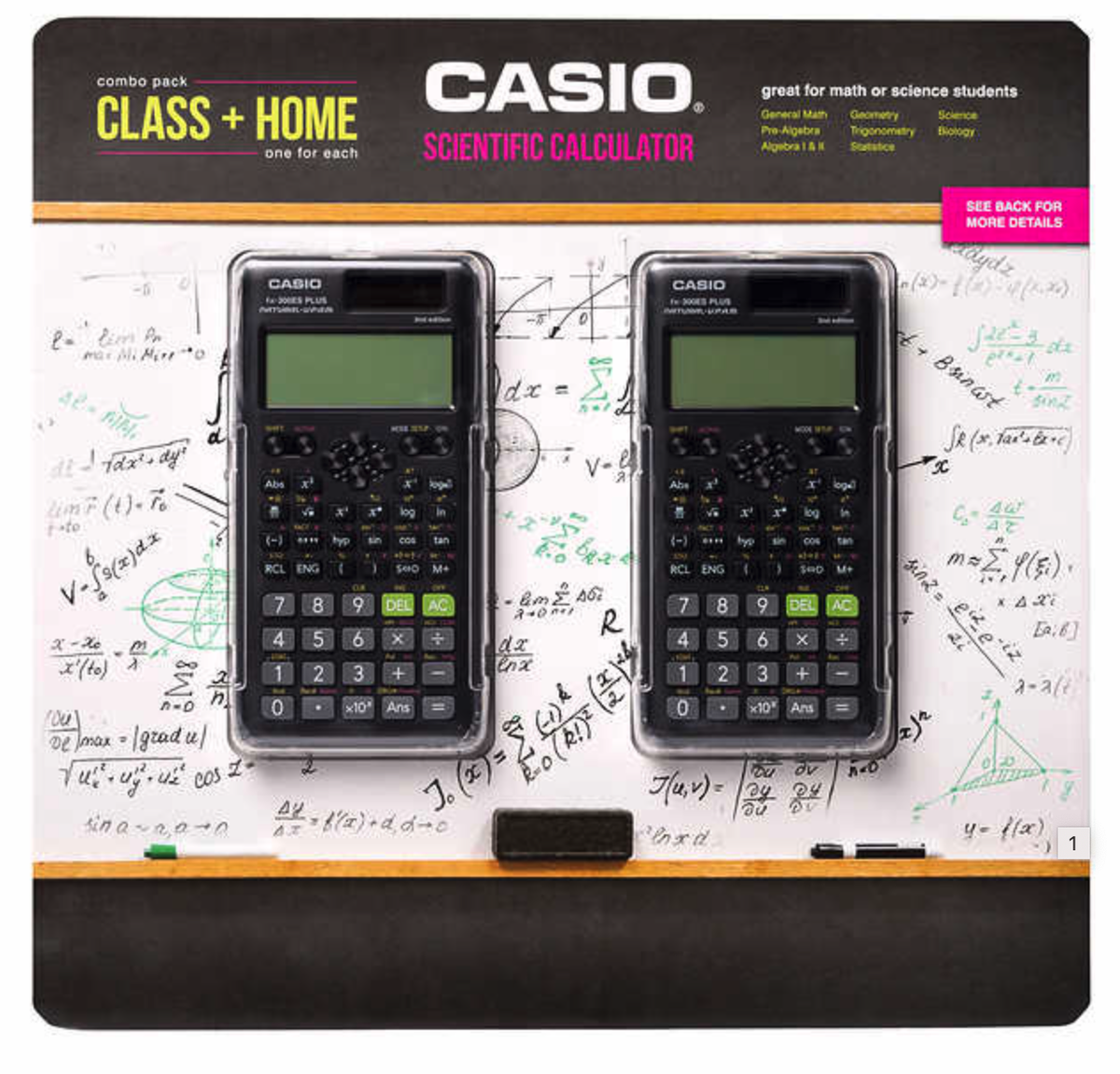 Casio FX-300ESPLS2-S 2nd Edition Scientific Calculator, 2-pack