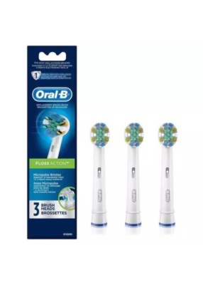 Oral B Professional Braun FLOSS ACTION 3 Pack Electric Brush Heads Replacement