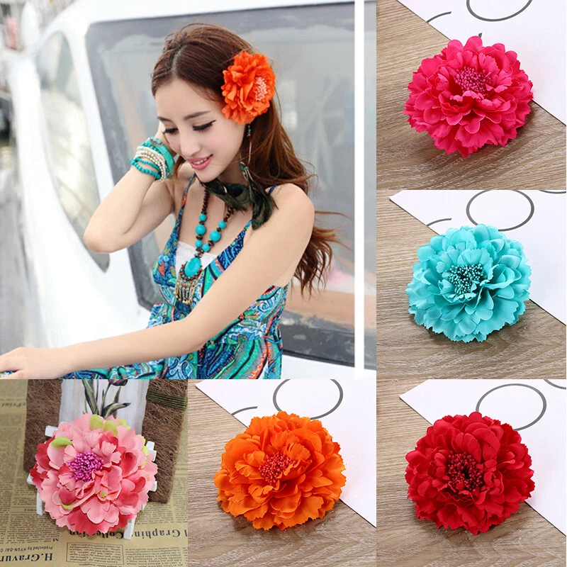 Large Rose Flower Hairpin Brooch Wedding Bridesmaid Accessories