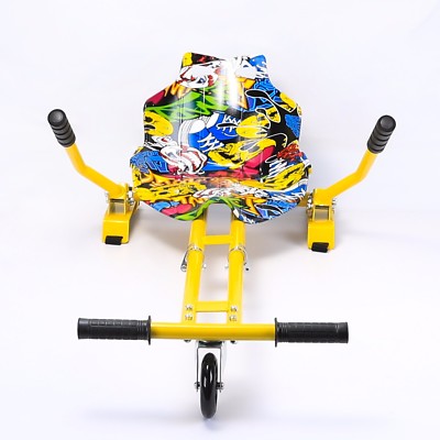 Yellow Adjustable Go Kart Cart Hoverkart Hovercart Stand Seat For Hoverboard Ebay