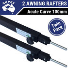 <!--F#f_0-->Pair of Black Caravan Awning Rafter Acute Curved Rafters for Roll Out RV Roof <!--F/-->
