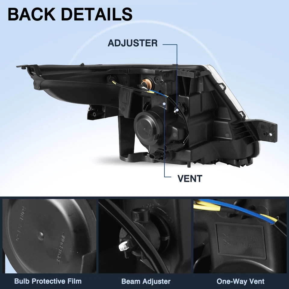 Juego de faros halógenos estilo fábrica Ford Explorer 2011 2012 2013 2014 2015  Foto 3 de 4