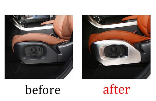 For Range Rover L405 2013-2017 Matte Silver Seat Button Handle Frame Cover Trim - Picture 4 of 8