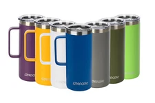 32 oz 2 Pack Stainless Steel Coffee Mug Insulated Tumbler w/Handle, Lids, Straws