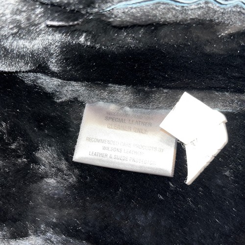 Wilsons Leather Coat Kid's Girl Faux Fur Lined Black size S Full zip Pockets - Picture 6 of 8