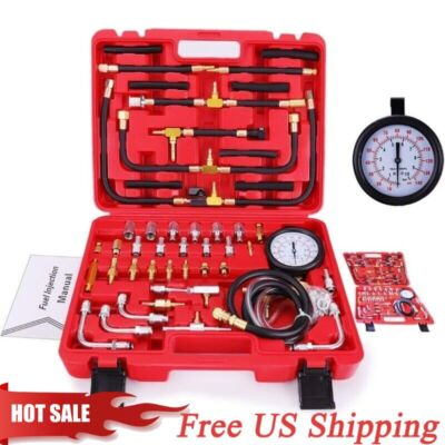 #ad BETOOLL Pro Fuel Injection Pressure Tester Kit Gauge 0 140 PSI $119.98