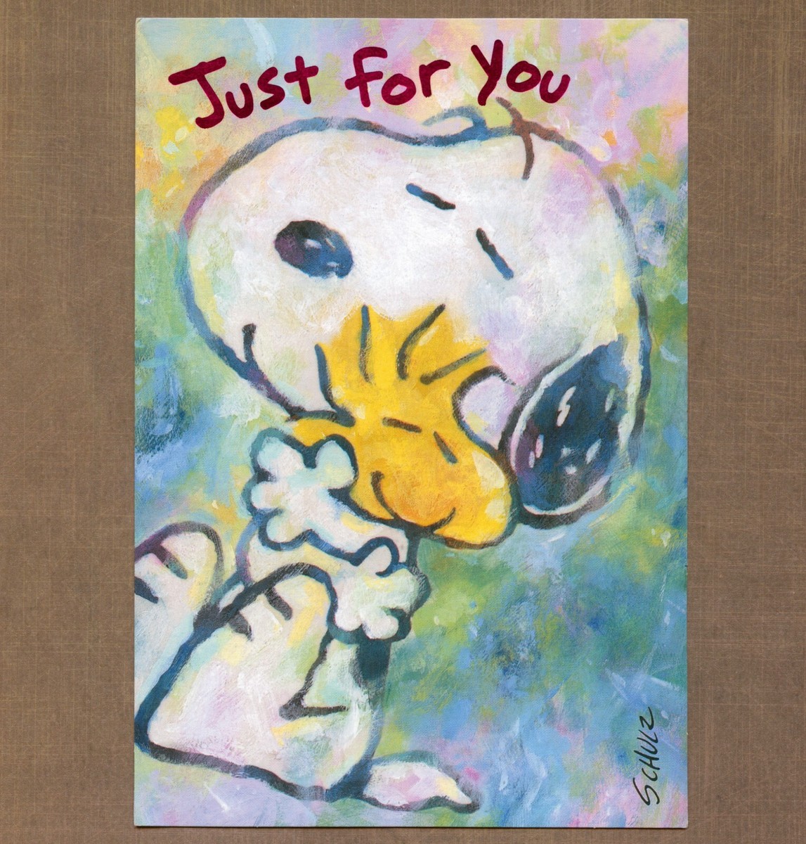 Cute Vintage MOTHER'S DAY Card, Snoopy Woodstock Big Hug by