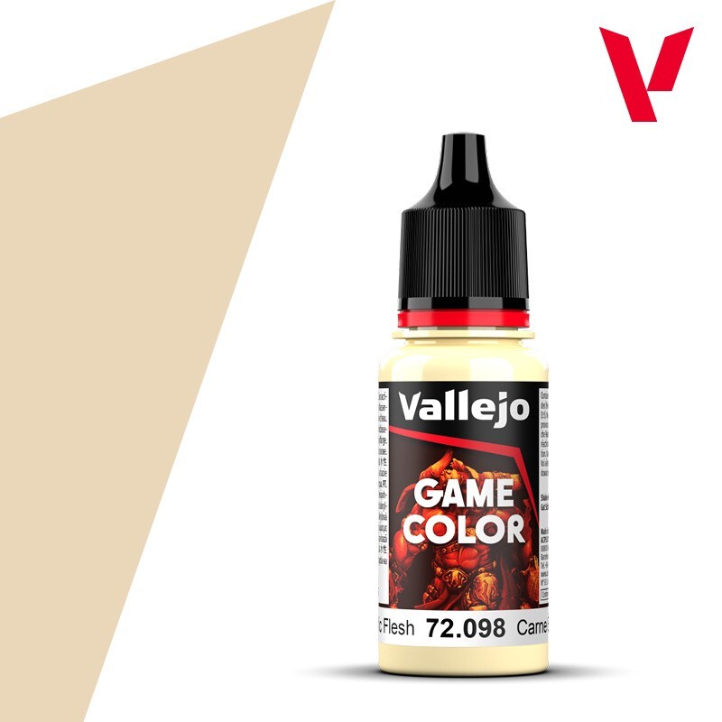 Vallejo Game Color Acrylics Elfic Flesh 18ml/0.6 fl oz Dropper Bottle - 72.098