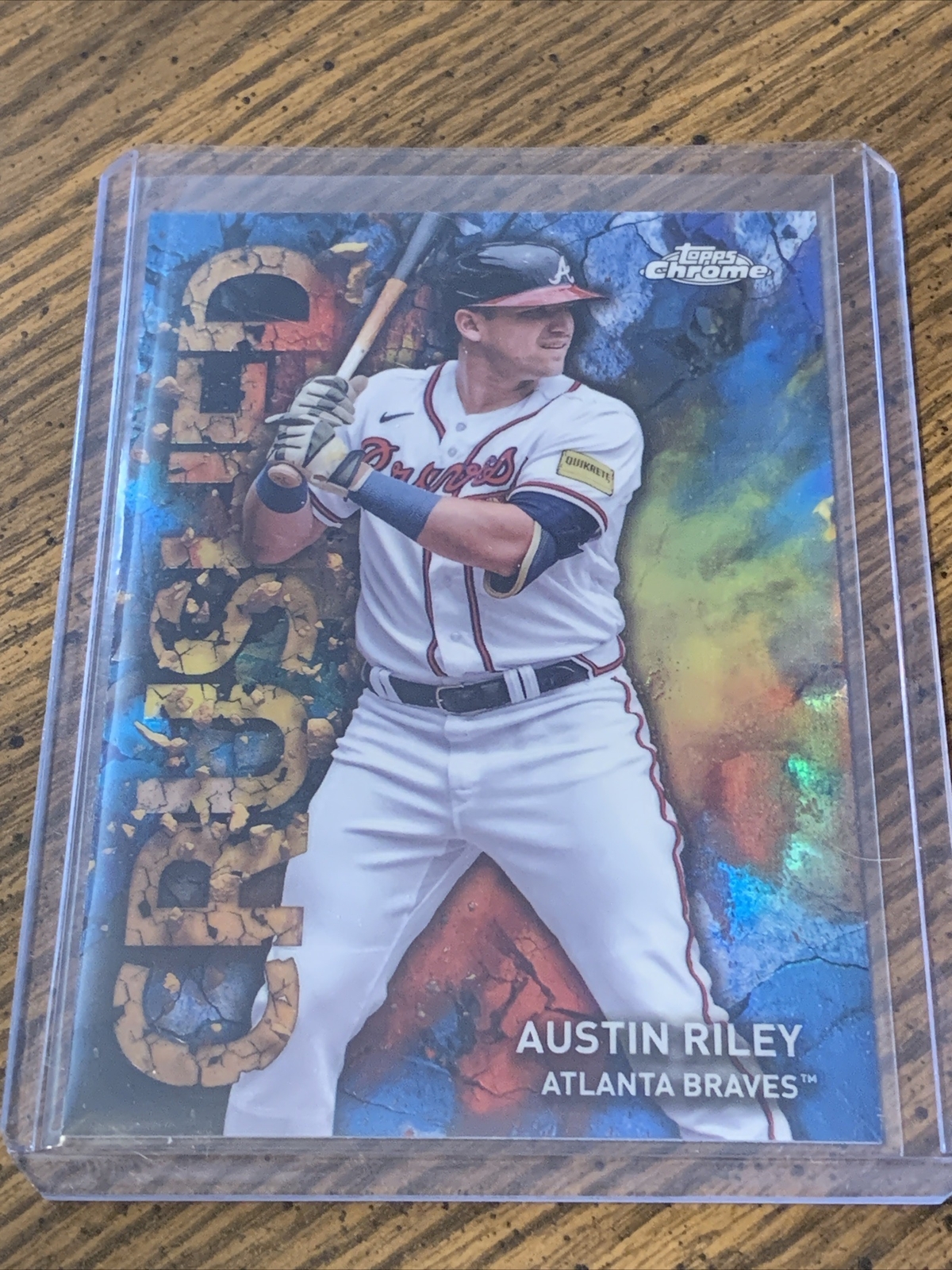 2023 Topps Chrome Update CRUSHED #C-12 Austin Riley SSP CASE HIT Atlanta Braves