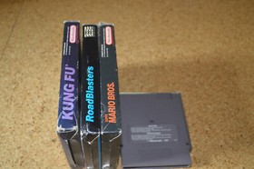 4 x Nintendo NES Spiele OVP Super Mario Bros / Kung Fu / Road Blasters / Soccer